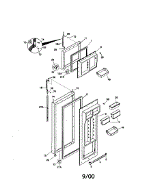 Door parts for Kenmore Refrigerator 253.78299899 (25378299899, 253 78299899) from AppliancePartsPros.com