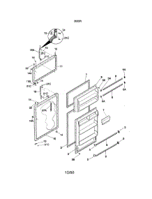 Door parts for Kenmore Refrigerator 253.78821891 (25378821891, 253 78821891) from AppliancePartsPros.com