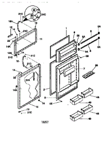 Doors parts for Kenmore Refrigerator 253.78832790 (25378832790, 253 78832790) from AppliancePartsPros.com