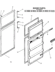 Door Parts parts for Kenmore Refrigerator 253.7684540 (2537684540, 253 7684540) from AppliancePartsPros.com