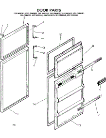 Door Parts parts for Kenmore Refrigerator 253.7684600 (2537684600, 253 7684600) from AppliancePartsPros.com