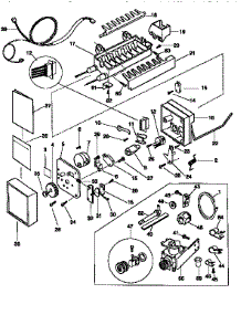 Icemaker parts for Kenmore Refrigerator 253.76847790 (25376847790, 253 76847790) from AppliancePartsPros.com