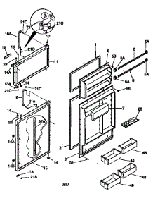 Doors parts for Kenmore Refrigerator 253.76847791 (25376847791, 253 76847791) from AppliancePartsPros.com