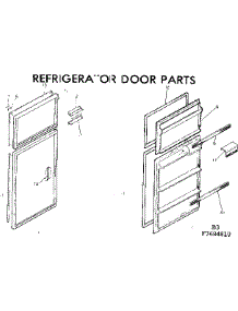 Door Parts parts for Kenmore Refrigerator 253.7684860 (2537684860, 253 7684860) from AppliancePartsPros.com
