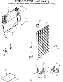 Unit Parts parts for Kenmore Refrigerator 253.7687810 (2537687810, 253 7687810) from AppliancePartsPros.com