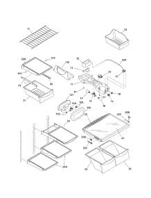 Shelves parts for Kenmore Refrigerator 253.76889502 (25376889502, 253 76889502) from AppliancePartsPros.com