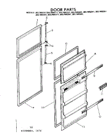 Door Parts parts for Kenmore Refrigerator 253.7692211 (2537692211, 253 7692211) from AppliancePartsPros.com