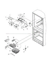 Crisper And Freezer Feature parts for Kenmore Refrigerator 596.71879100 (59671879100, 596 71879100) from AppliancePartsPros.com