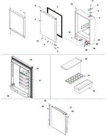 Refrigerator Door parts for Kenmore Refrigerator 596.72252200 (59672252200, 596 72252200) from AppliancePartsPros.com