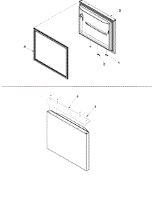 Freezer Door parts for Kenmore Refrigerator 596.72259201 (59672259201, 596 72259201) from AppliancePartsPros.com