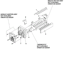 Ice Maker 61005508 parts for Kenmore Refrigerator 596.72259202 (59672259202, 596 72259202) from AppliancePartsPros.com