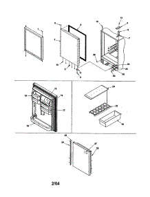 Refrigerator Door parts for Kenmore Refrigerator 596.72913200 (59672913200, 596 72913200) from AppliancePartsPros.com