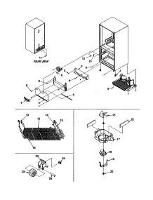 Evaporator Area / Rollers parts for Kenmore Refrigerator 596.72913200 (59672913200, 596 72913200) from AppliancePartsPros.com