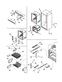 Interior Cabinet / Freezer Shelving parts for Kenmore Refrigerator 596.72914200 (59672914200, 596 72914200) from AppliancePartsPros.com