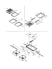 Refrigerator Shelving parts for Kenmore Refrigerator 596.72914200 (59672914200, 596 72914200) from AppliancePartsPros.com
