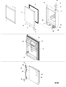 Refrigerator Door parts for Kenmore Refrigerator 596.73222200 (59673222200, 596 73222200) from AppliancePartsPros.com