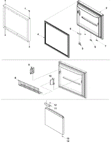 Freezer Door parts for Kenmore Refrigerator 596.73224200 (59673224200, 596 73224200) from AppliancePartsPros.com