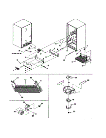 Evaporator Area & Rollers parts for Kenmore Refrigerator 596.73502203 (59673502203, 596 73502203) from AppliancePartsPros.com