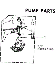 Pump Parts parts for Kenmore Washer 110.83045100 (11083045100, 110 83045100) from AppliancePartsPros.com