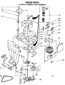 Drive Parts parts for Kenmore Washer 110.83045110 (11083045110, 110 83045110) from AppliancePartsPros.com