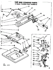 Top And Console Parts parts for Kenmore Washer 110.83045110 (11083045110, 110 83045110) from AppliancePartsPros.com
