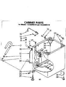 Cabinet Parts parts for Kenmore Washer 110.83045110 (11083045110, 110 83045110) from AppliancePartsPros.com