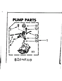 Pump Parts parts for Kenmore Washer 110.83045110 (11083045110, 110 83045110) from AppliancePartsPros.com