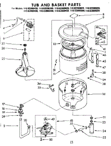 Tub And Basket Parts parts for Kenmore Washer 110.83060200 (11083060200, 110 83060200) from AppliancePartsPros.com
