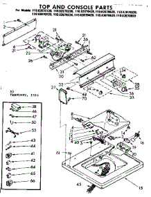 Top And Console Parts parts for Kenmore Washer 110.83070120 (11083070120, 110 83070120) from AppliancePartsPros.com