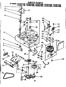 Drive Parts parts for Kenmore Washer 110.83071100 (11083071100, 110 83071100) from AppliancePartsPros.com