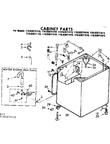 Cabinet Parts parts for Kenmore Washer 110.83071410 (11083071410, 110 83071410) from AppliancePartsPros.com