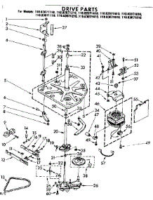 Drive Parts parts for Kenmore Washer 110.83071410 (11083071410, 110 83071410) from AppliancePartsPros.com