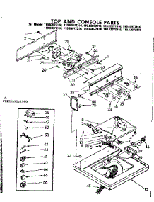 Top And Console Parts parts for Kenmore Washer 110.83072110 (11083072110, 110 83072110) from AppliancePartsPros.com