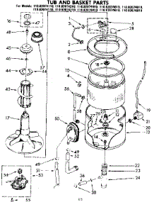 Tub And Basket Parts parts for Kenmore Washer 110.83074210 (11083074210, 110 83074210) from AppliancePartsPros.com