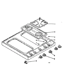 Main Top parts for Kenmore Range 119.7217341 (1197217341, 119 7217341) from AppliancePartsPros.com