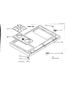 Main Top parts for Kenmore Range 119.7217420 (1197217420, 119 7217420) from AppliancePartsPros.com