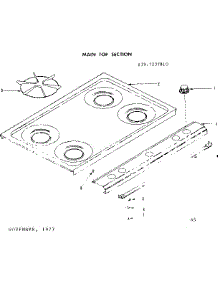 Main Top Section parts for Kenmore Range 119.7237810 (1197237810, 119 7237810) from AppliancePartsPros.com