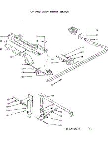 Top And Oven Burner Section parts for Kenmore Range 119.7237810 (1197237810, 119 7237810) from AppliancePartsPros.com