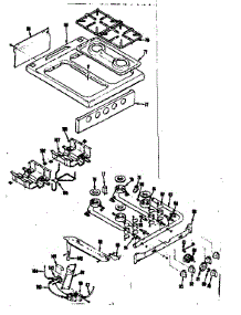 Top Burner Section parts for Kenmore Range 119.7246740 (1197246740, 119 7246740) from AppliancePartsPros.com