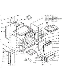 Body parts for Kenmore Range 119.7407422 (1197407422, 119 7407422) from AppliancePartsPros.com