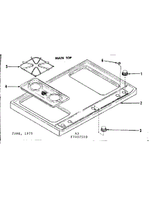 Main Top parts for Kenmore Range 119.7407520 (1197407520, 119 7407520) from AppliancePartsPros.com