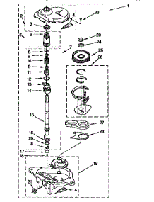 Gearcase parts for Kenmore Washer 110.92597210 (11092597210, 110 92597210) from AppliancePartsPros.com