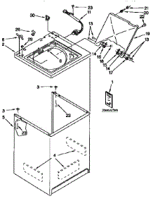 Top And Cabinet parts for Kenmore Washer 110.92597210 (11092597210, 110 92597210) from AppliancePartsPros.com