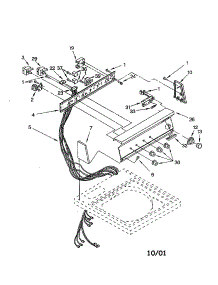 Control Panel parts for Kenmore Washer 110.92598200 (11092598200, 110 92598200) from AppliancePartsPros.com