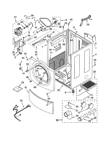 Cabinet parts for Kenmore Dryer 110.92824100 (11092824100, 110 92824100) from AppliancePartsPros.com