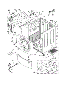 Cabinet parts for Kenmore Dryer 110.92824101 (11092824101, 110 92824101) from AppliancePartsPros.com