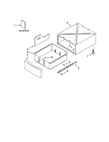 Pedestal parts for Kenmore Dryer 110.92826101 (11092826101, 110 92826101) from AppliancePartsPros.com