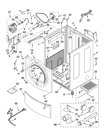 Cabinet Parts parts for Kenmore Dryer 110.92826103 (11092826103, 110 92826103) from AppliancePartsPros.com