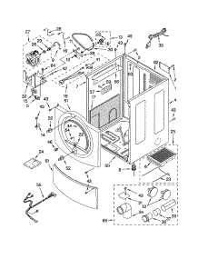 Cabinet parts for Kenmore Dryer 110.92836100 (11092836100, 110 92836100) from AppliancePartsPros.com