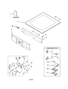 Top And Console parts for Kenmore Dryer 110.92836100 (11092836100, 110 92836100) from AppliancePartsPros.com
